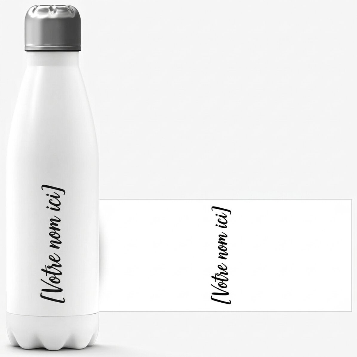 Thermos à base blanche personnalisé avec votre nom