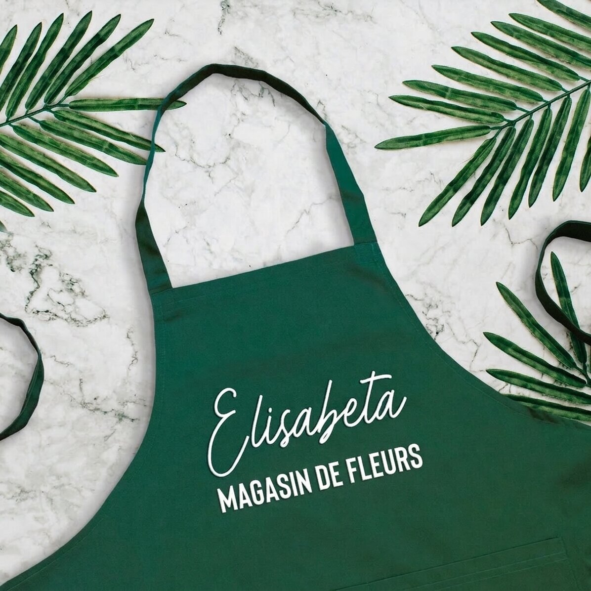 Tablier personnalisé avec texte - Flower Shop