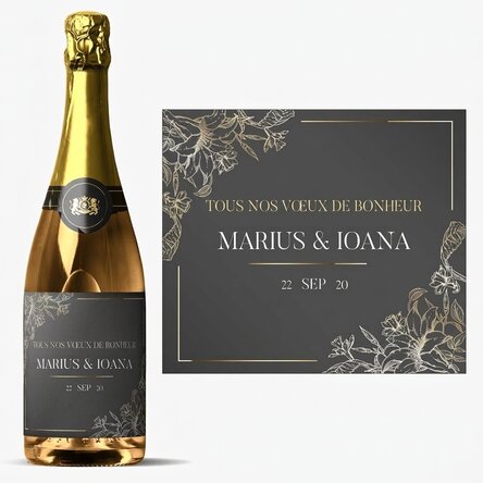 Vin mousseux personnalisé avec un message - Casa de piatra
