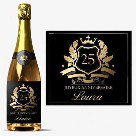Vin mousseux personnalisé avec un message - Royalty