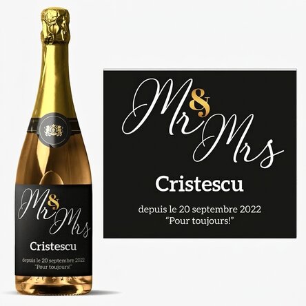 Vin mousseux personnalisé avec inscription - « Celebrating life »