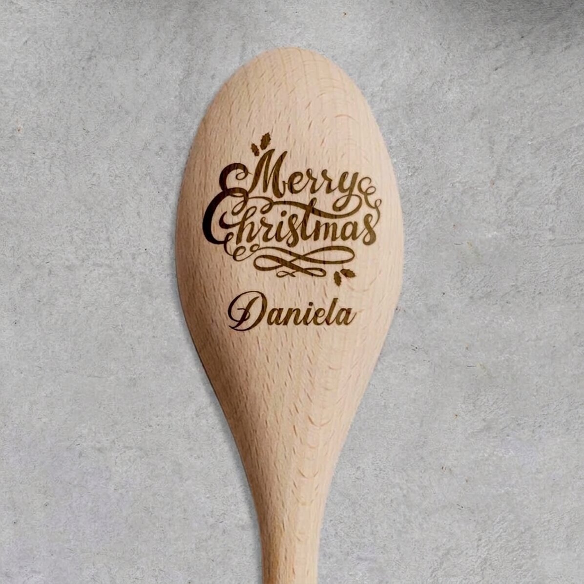 Cuillère en bois personnalisée - Merry Christmas to you