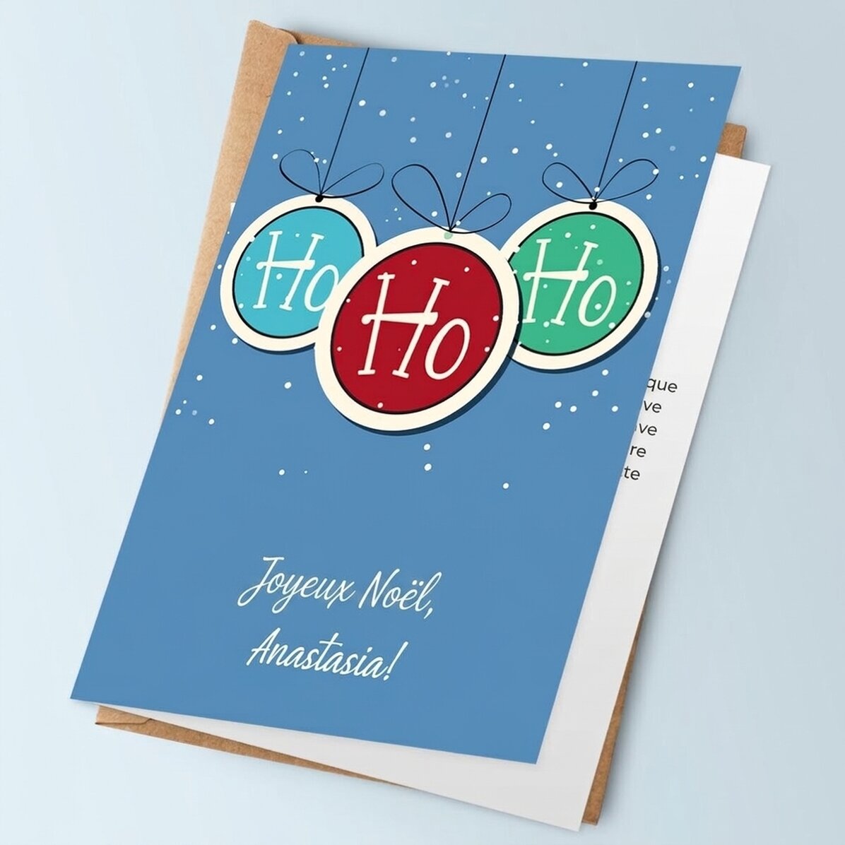 Carte de vœux personnalisée - Globe ho, ho, ho !