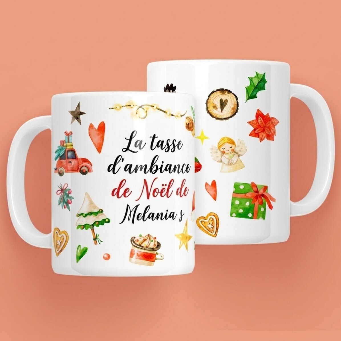 Tasse personnalisée avec votre nom - Christmas Cheer
