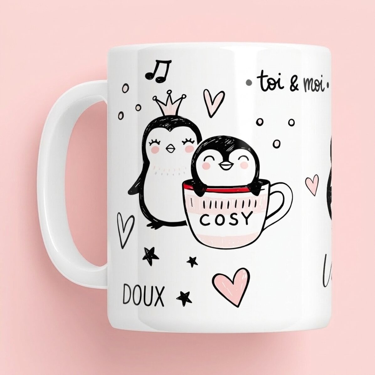 Tasse personnalisée avec un prénom - You & Me