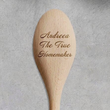 Personalised wooden spoon - The true housewife