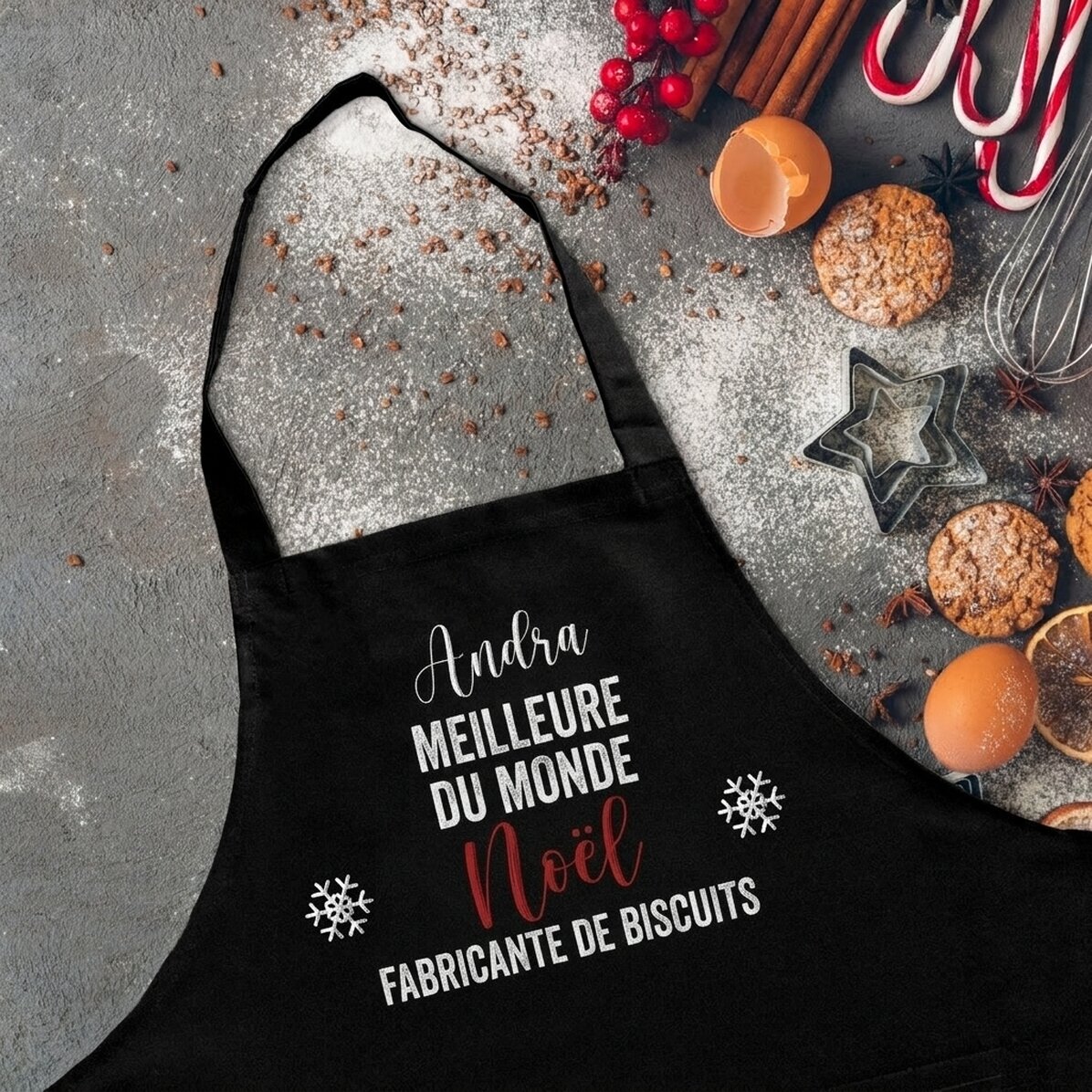 Modèle personnalisé avec texte - Le meilleur appareil à biscuits de Noël