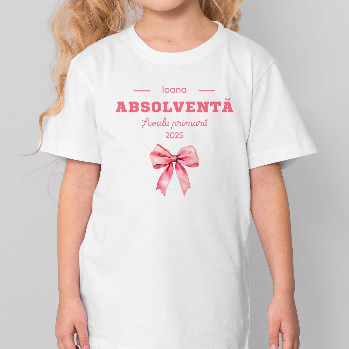 T-shirt en coton pour enfants personnalisé avec un message - Absolventa