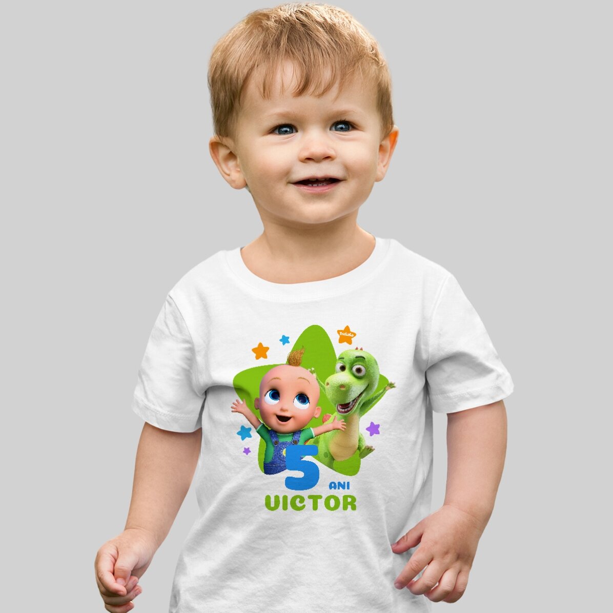 T-shirt en coton pour enfants personnalisé avec un prénom - Anniversaire avec TraLaLa