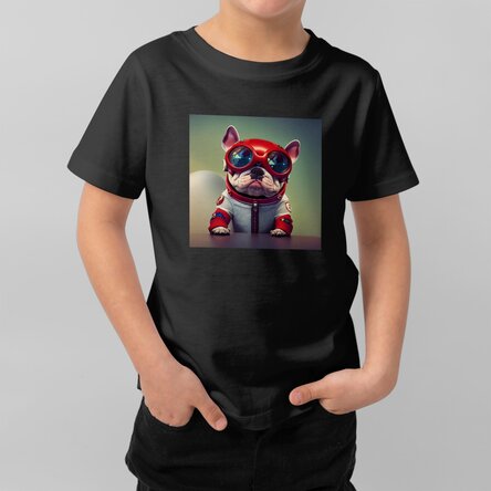 T-shirt en coton pour enfants, personnalisé avec une photo carrée
