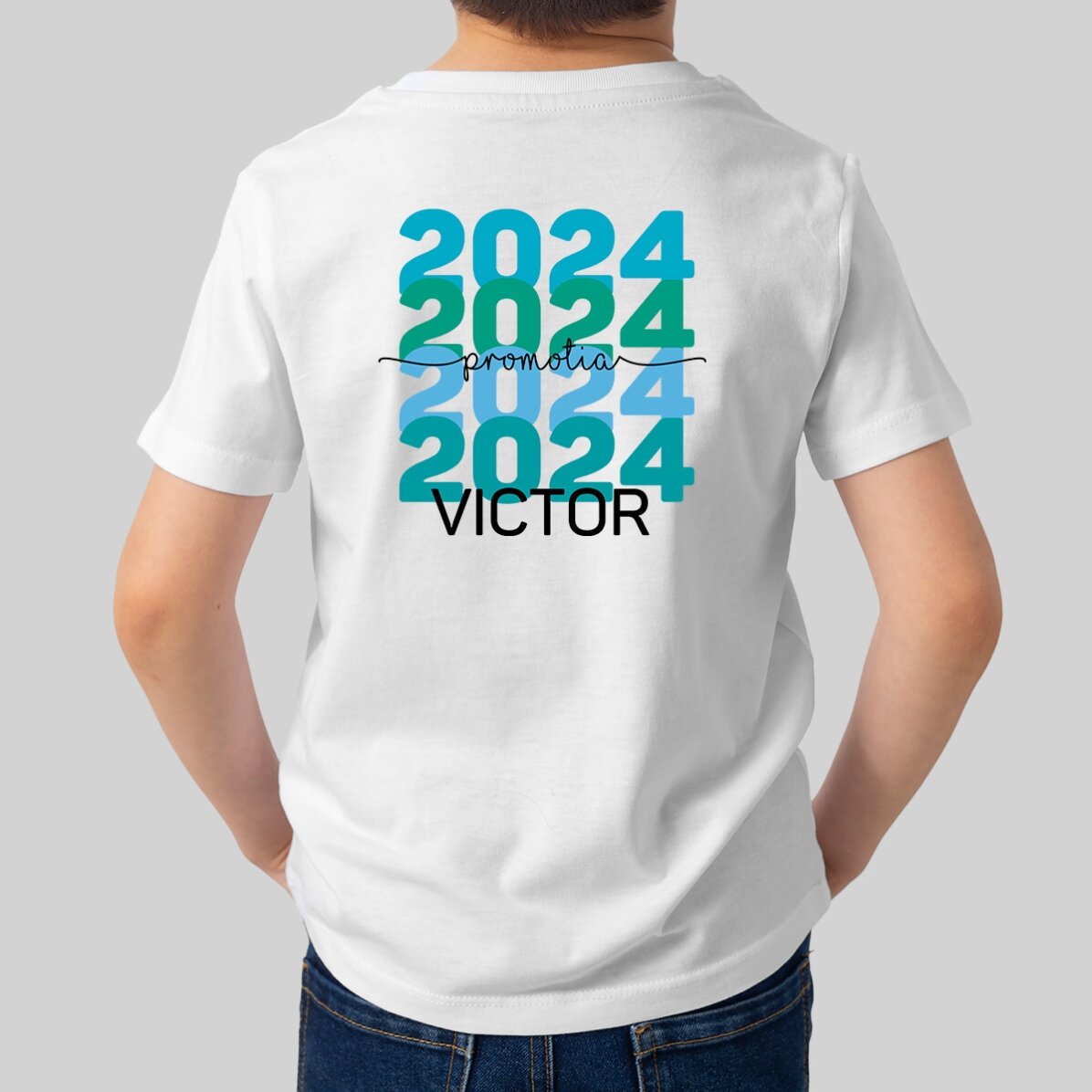 T-shirt en coton pour enfants personnalisé avec un texte - Remise des diplômes