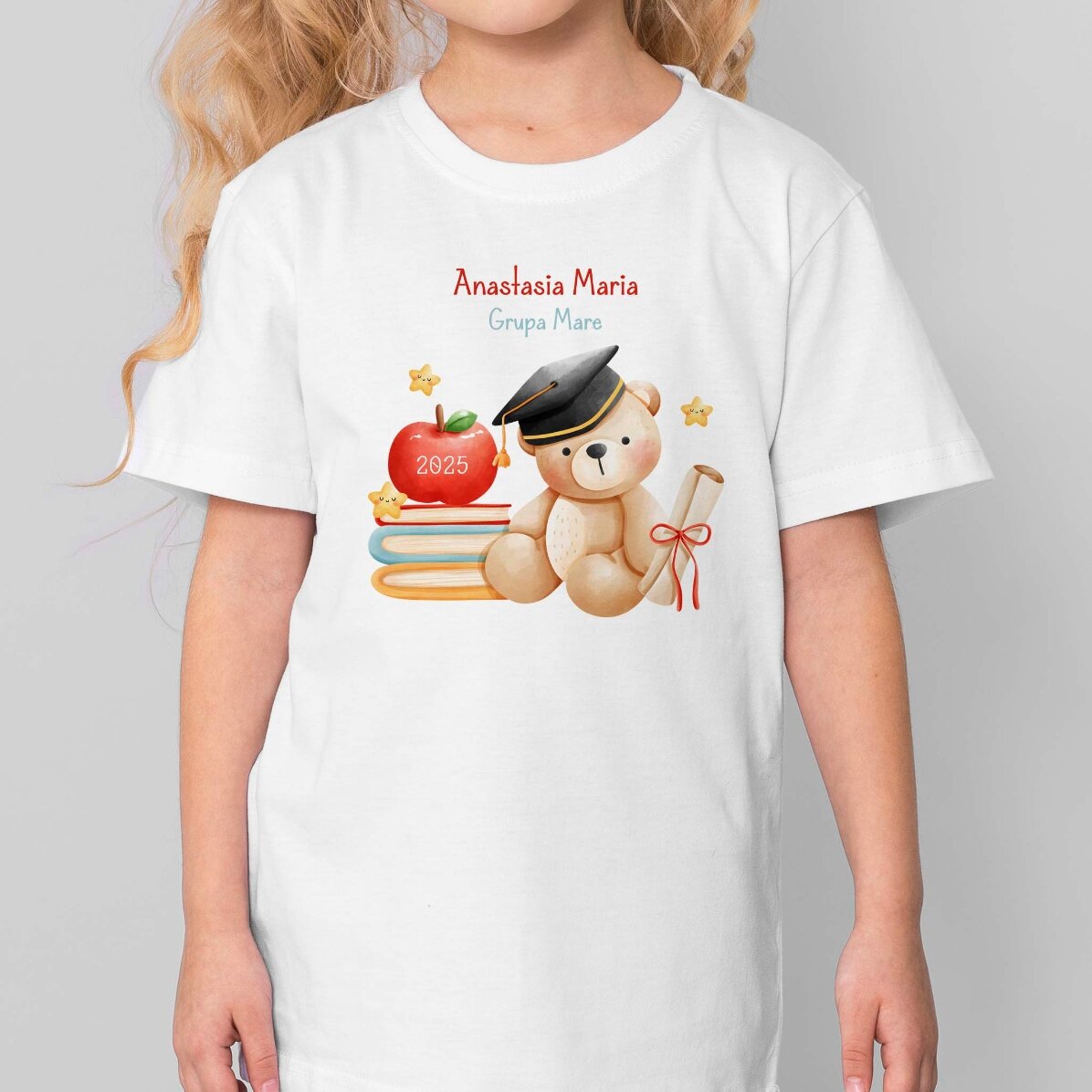 T-shirt en coton pour enfants personnalisé avec un texte - L