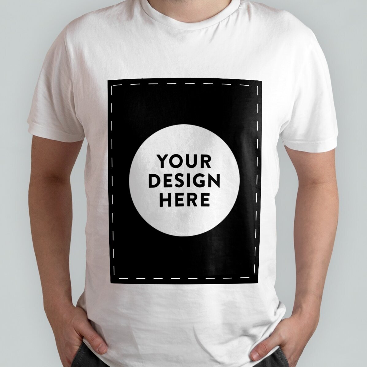 T-shirt en coton personnalisé avec ton motif recto-verso