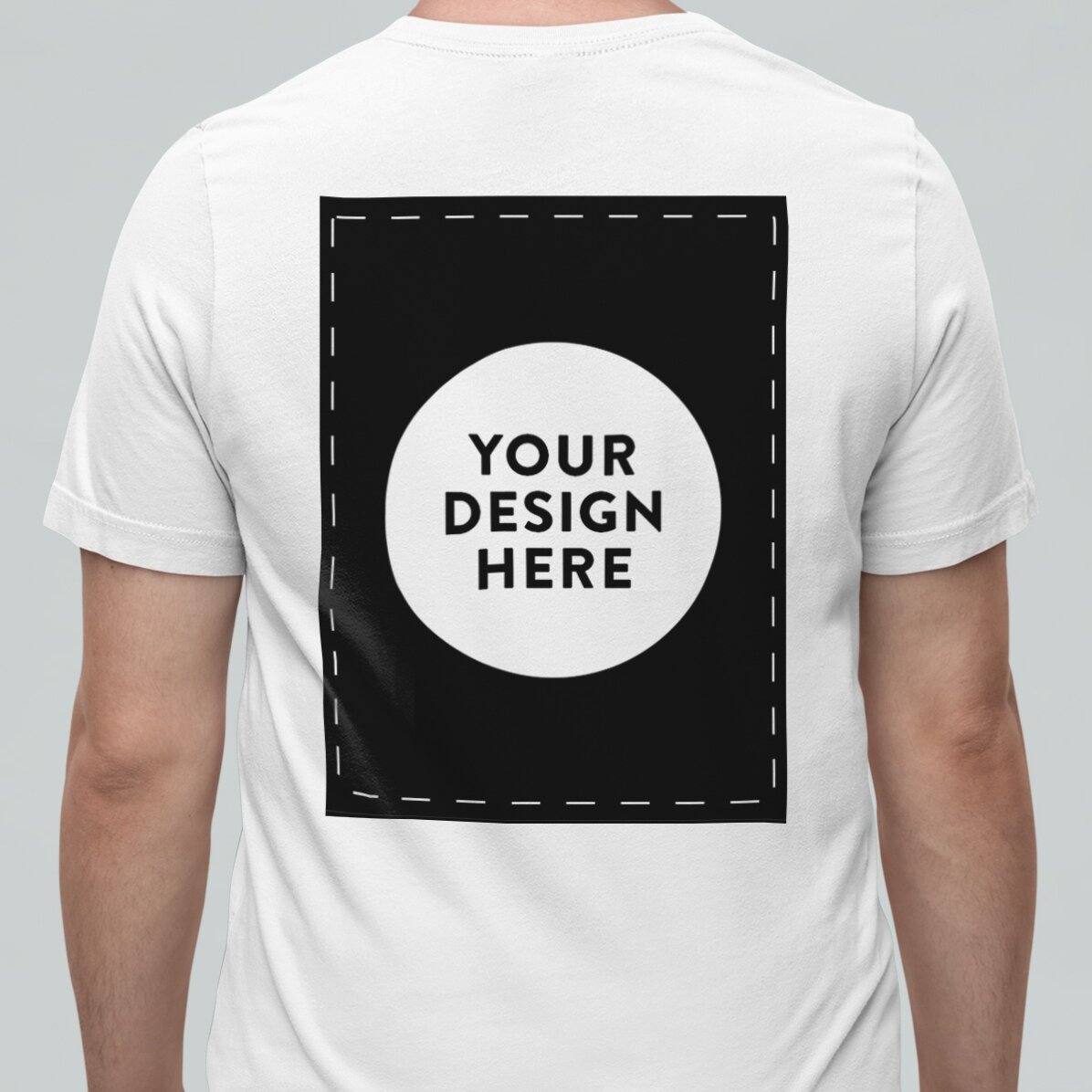 T-shirt en coton personnalisé avec ton motif recto-verso