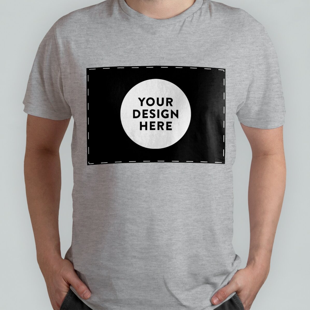 T-shirt en coton personnalisé avec votre motif en format paysage