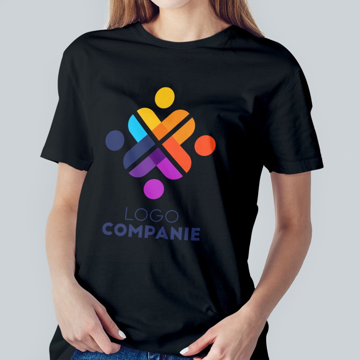 T-shirt en coton personnalisé avec un logo