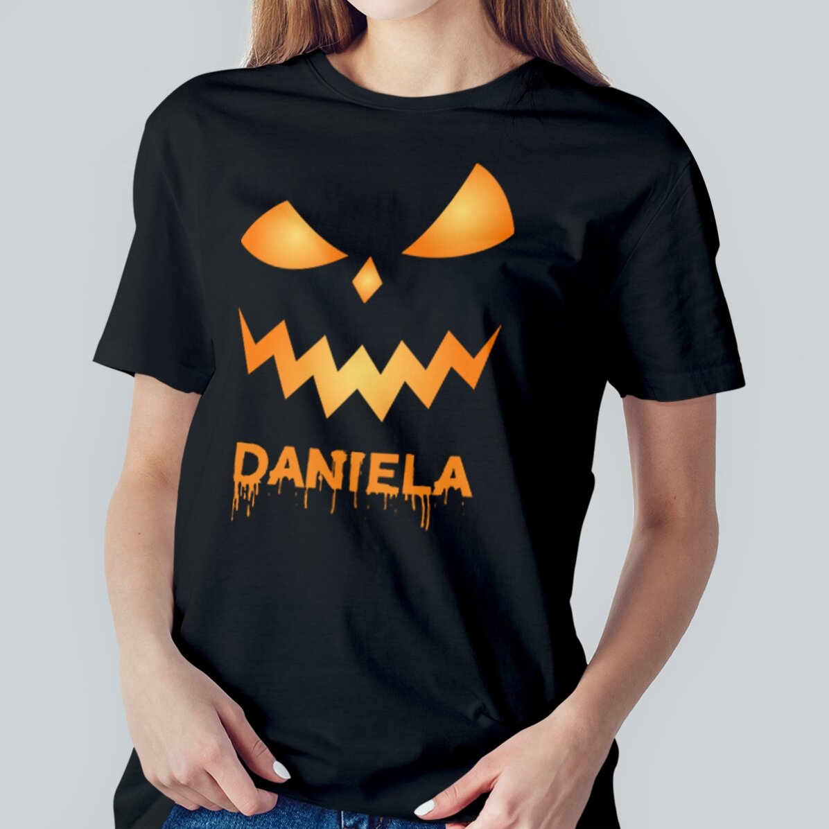 T-shirt en coton personnalisé avec un prénom - Scary