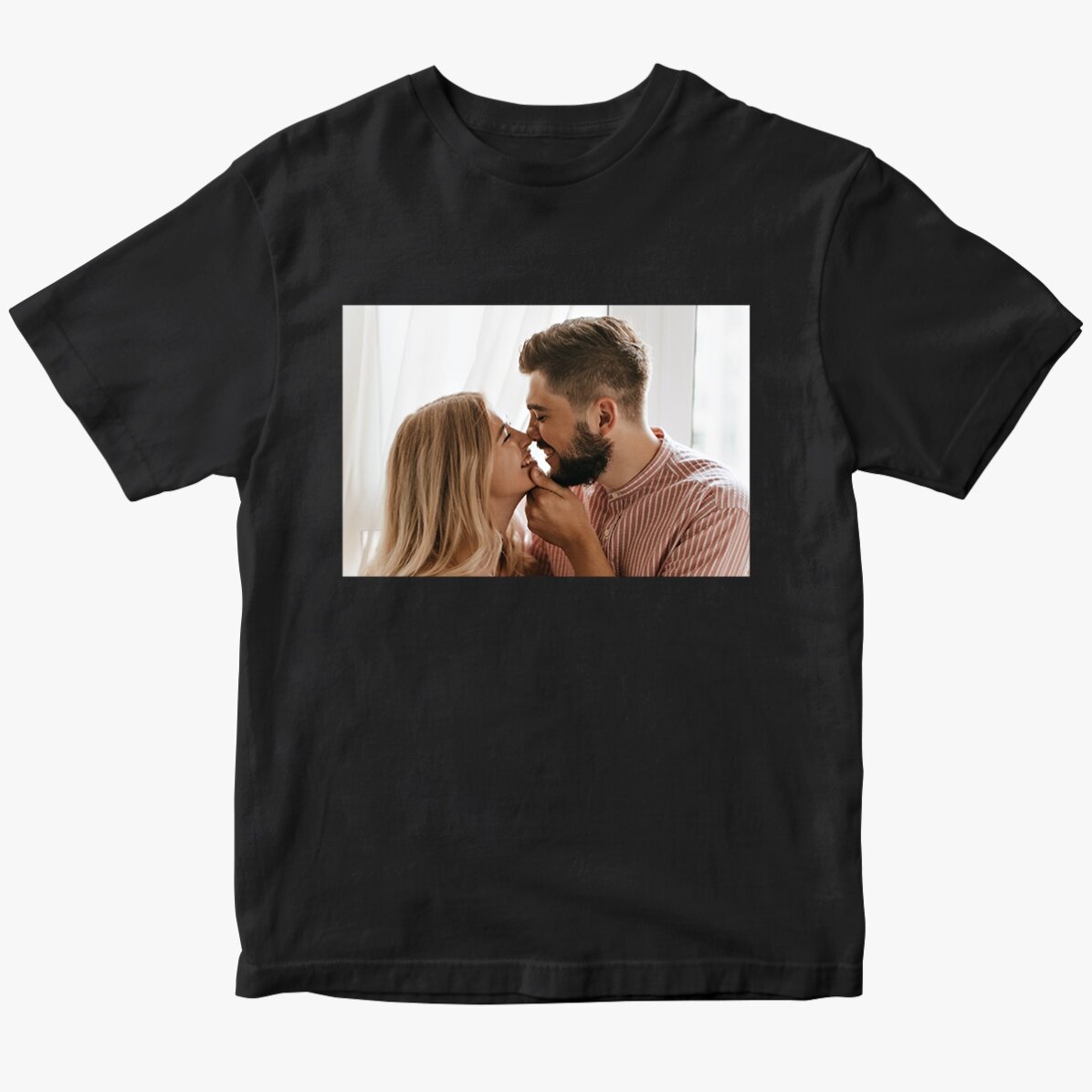 T-shirt en coton personnalisé avec une photo au format paysage