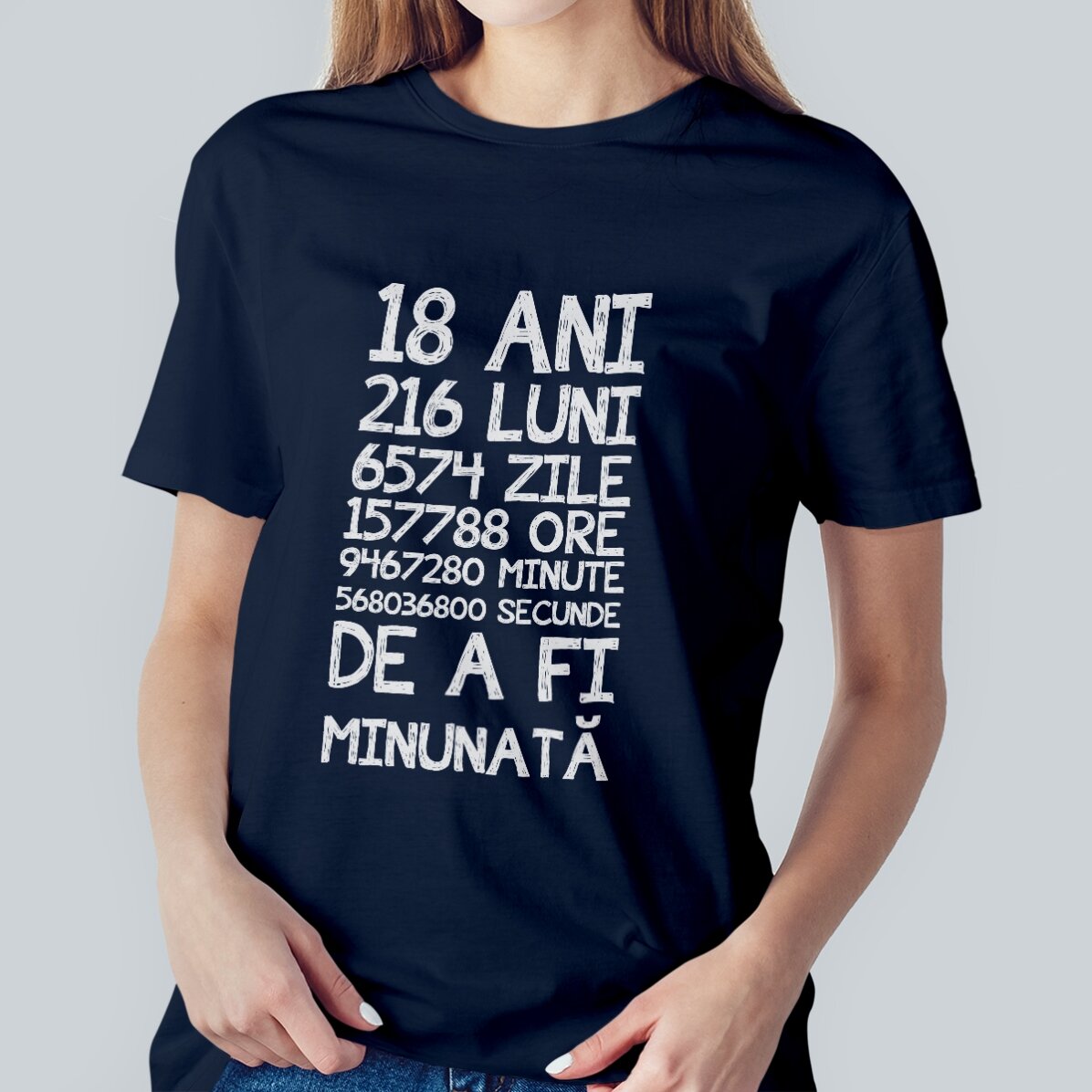 T-shirt en coton personnalisé avec inscription - 18 ans