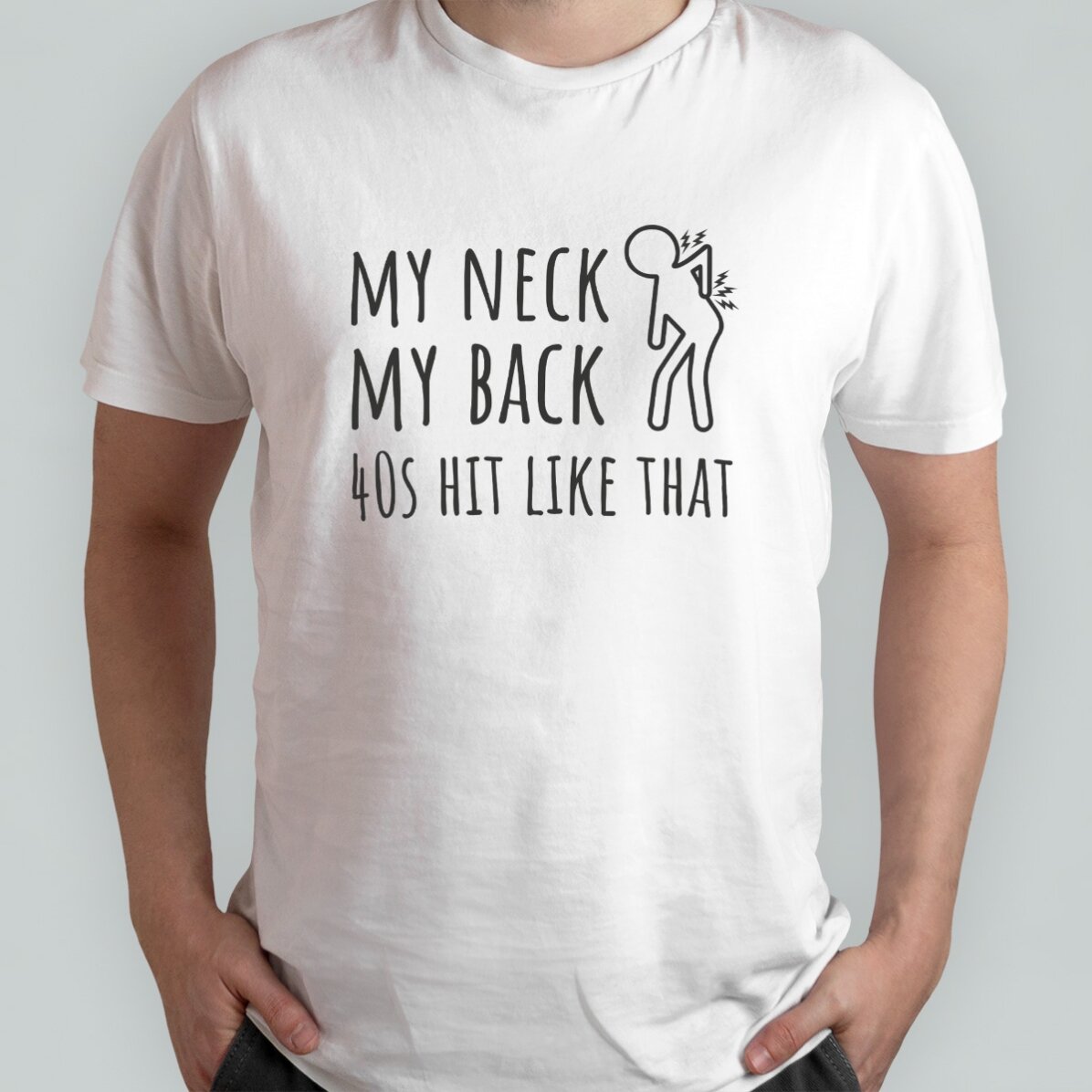 T-shirt en coton personnalisé avec un texte - Age pain