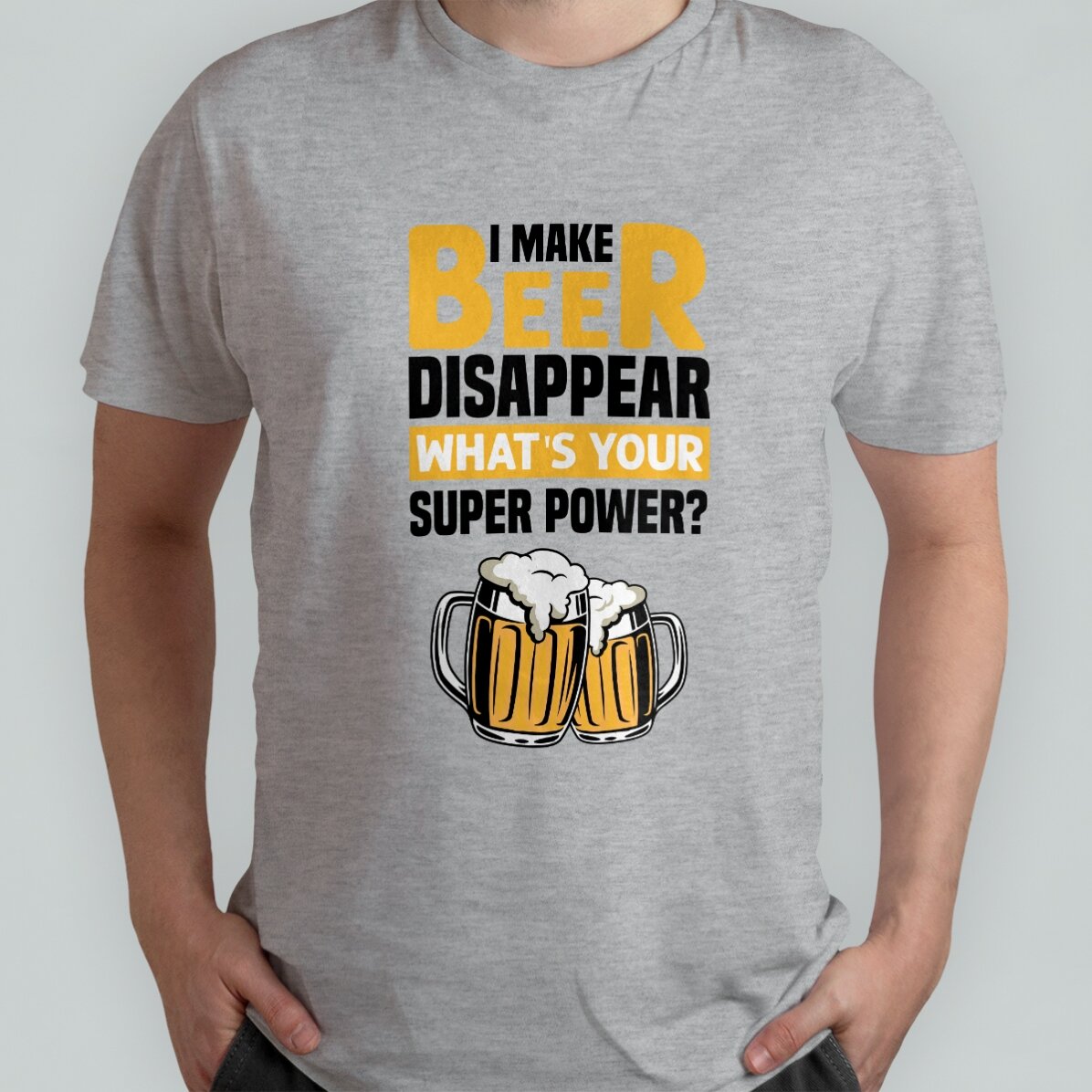 T-shirt en coton personnalisé avec inscription - Beer