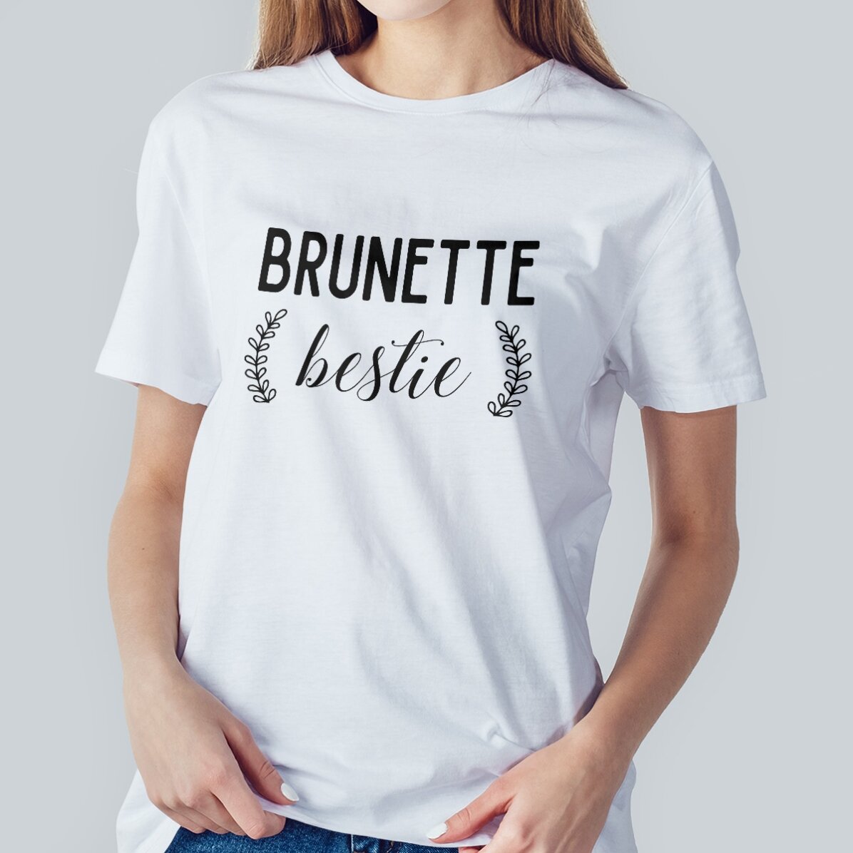 T-shirt en coton personnalisé avec un texte - Besties