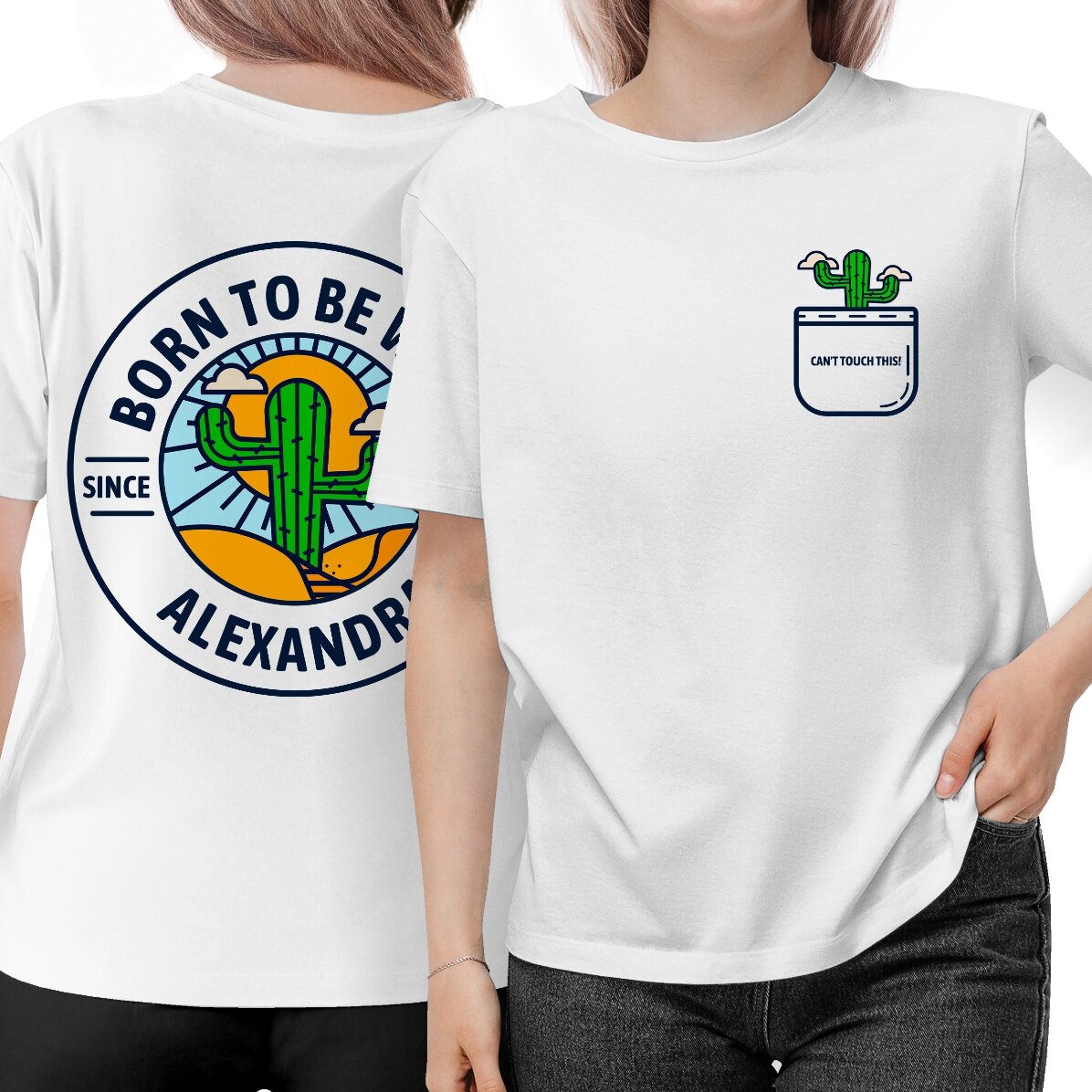 T-shirt en coton personnalisé avec le texte « Born to be wild »