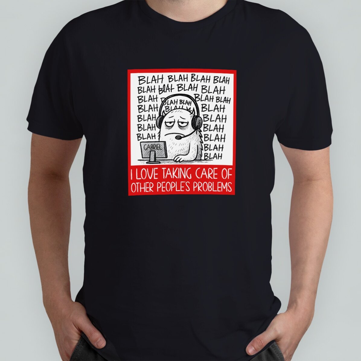 T-shirt en coton personnalisé avec un texte - Centre d