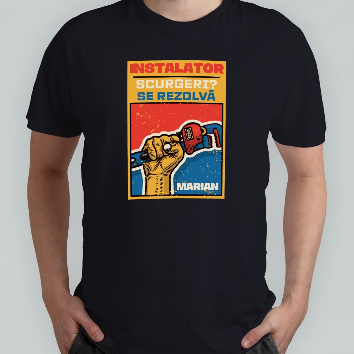 T-shirt en coton personnalisé avec un texte - Clé Stillson