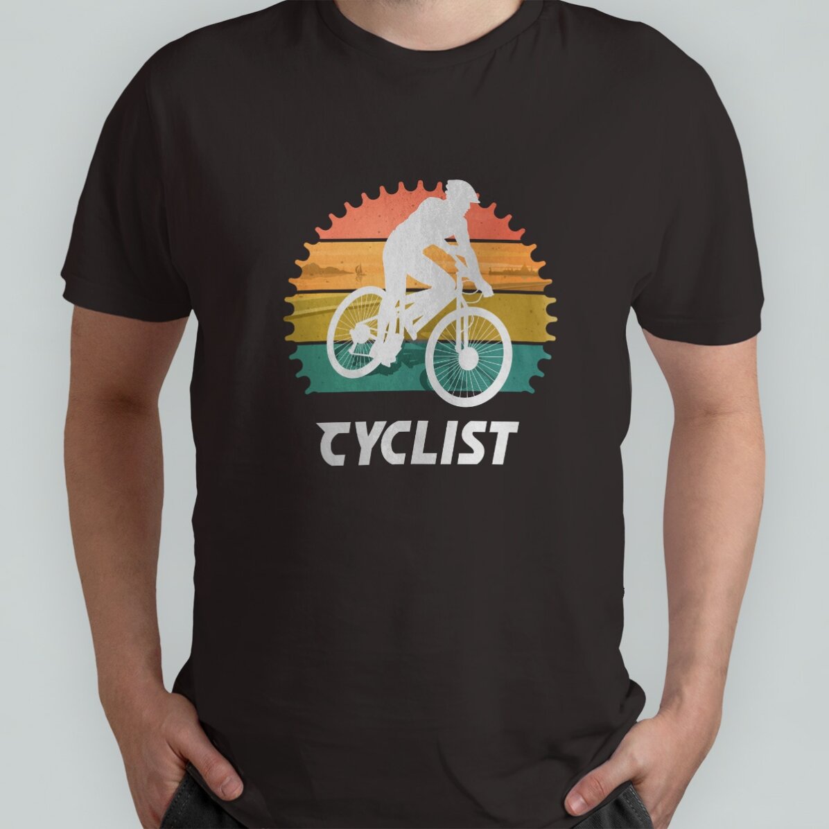 T-shirt en coton personnalisé avec un texte - Cycliste