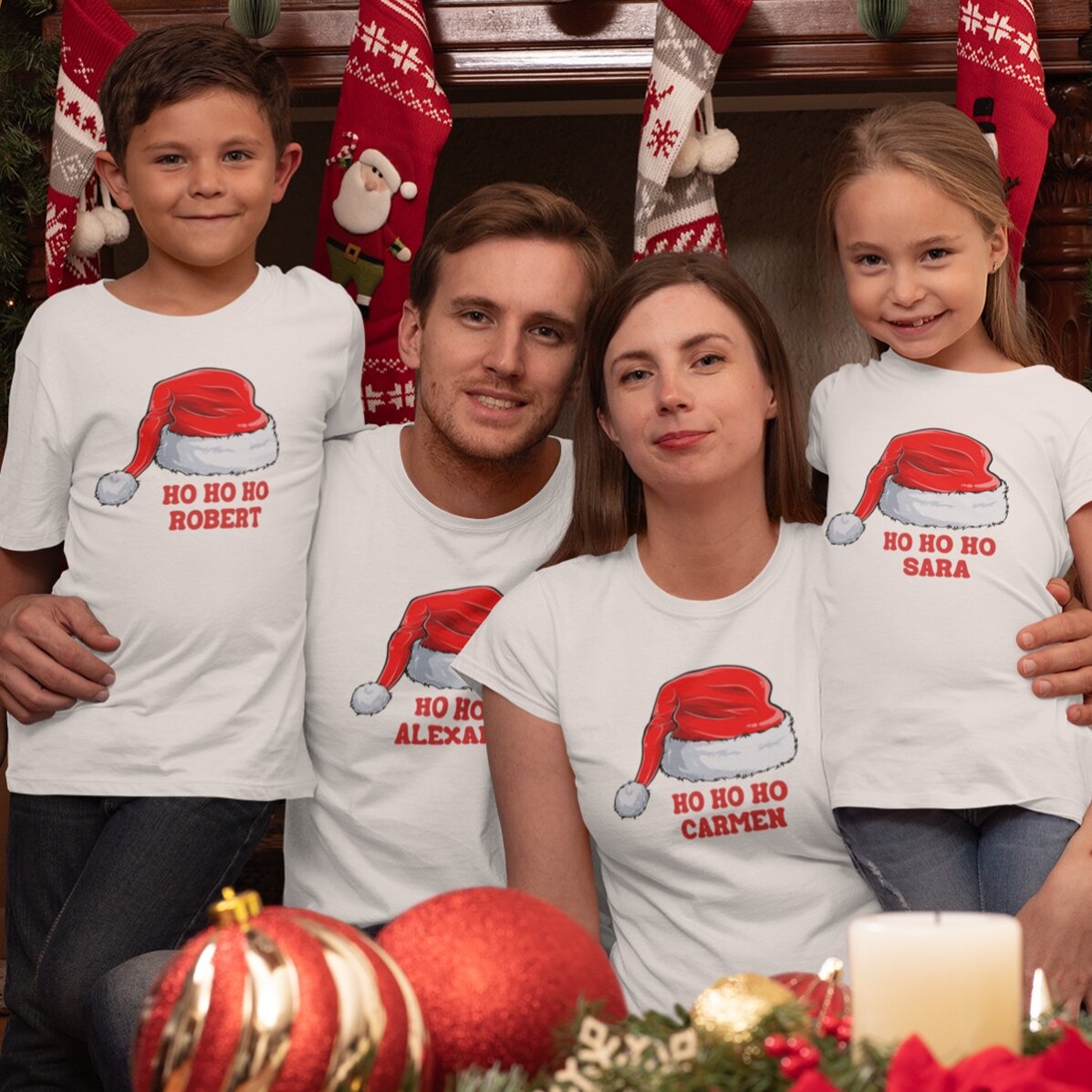 T-shirt en coton personnalisé avec un texte - Noël