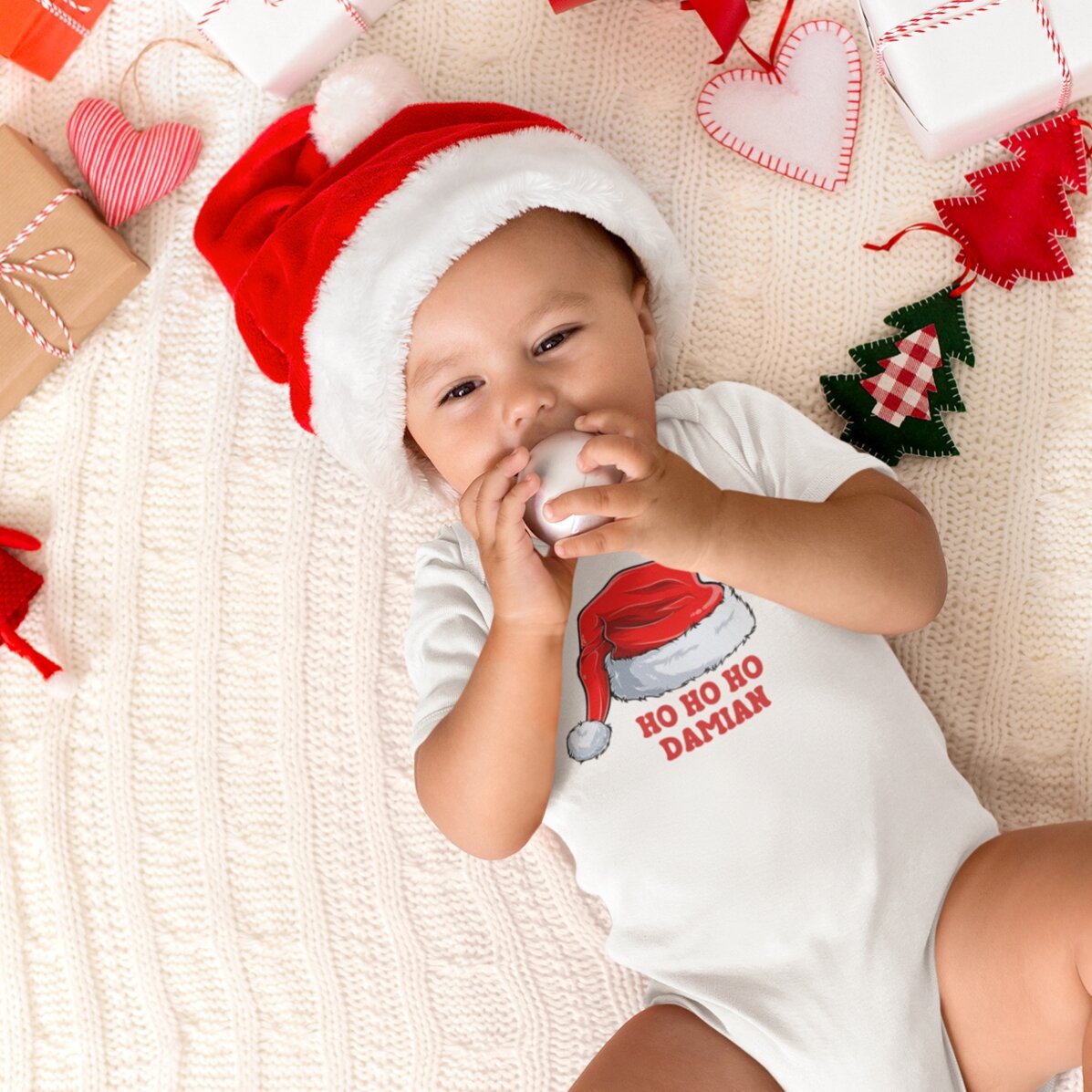 T-shirt en coton personnalisé avec un texte - Noël