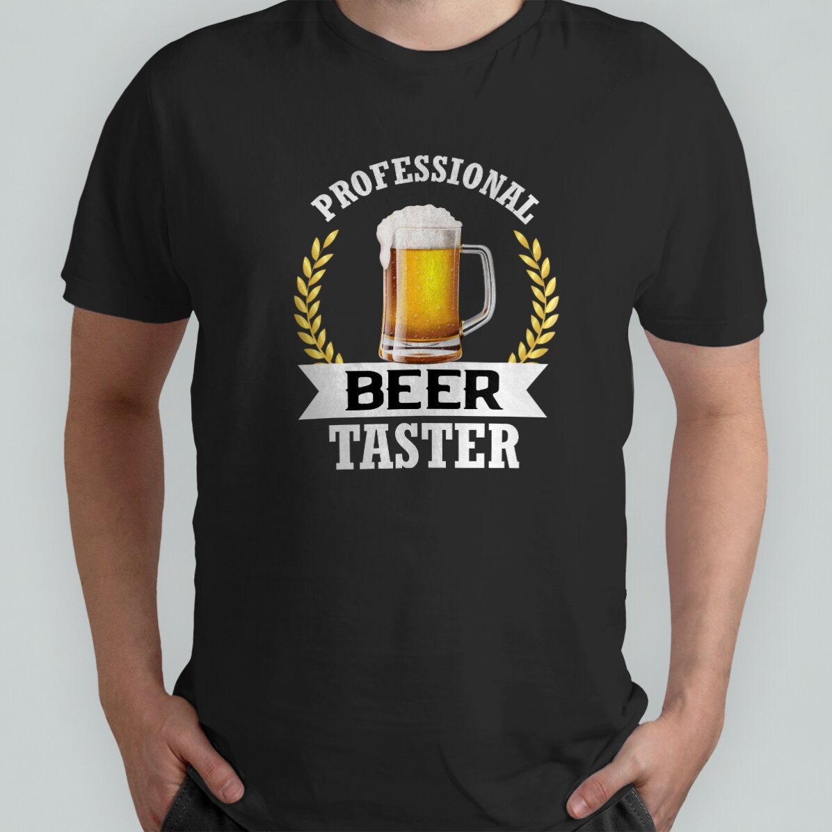 T-shirt en coton personnalisé avec inscription - Dégustateur de bière