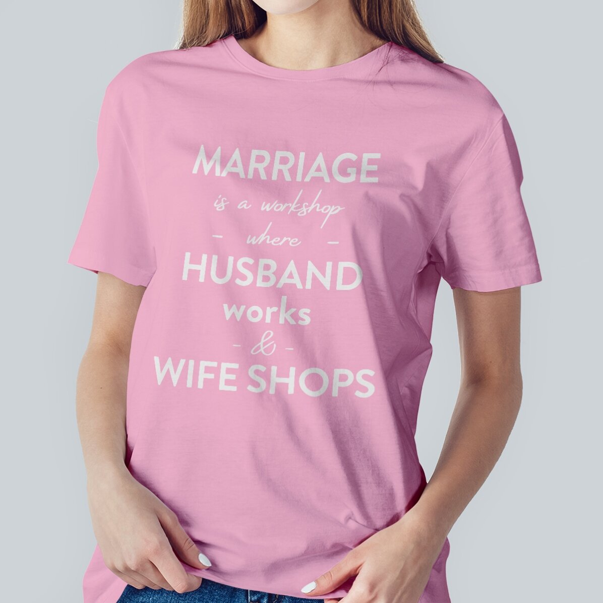T-shirt en coton personnalisé avec un message sur le mariage