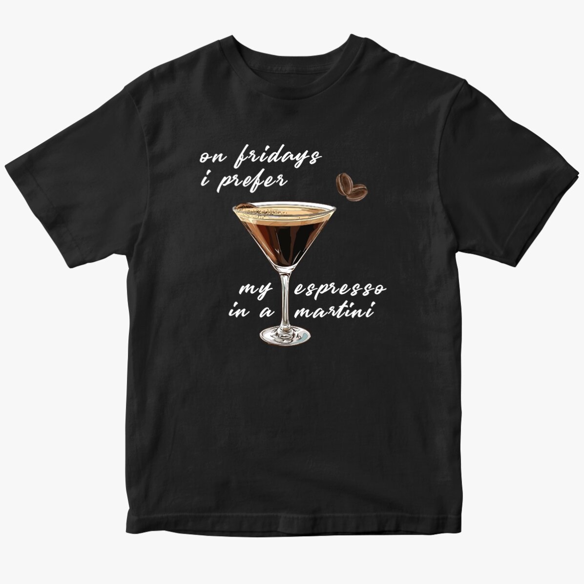 T-shirt en coton personnalisé avec un texte - Espresso Martini