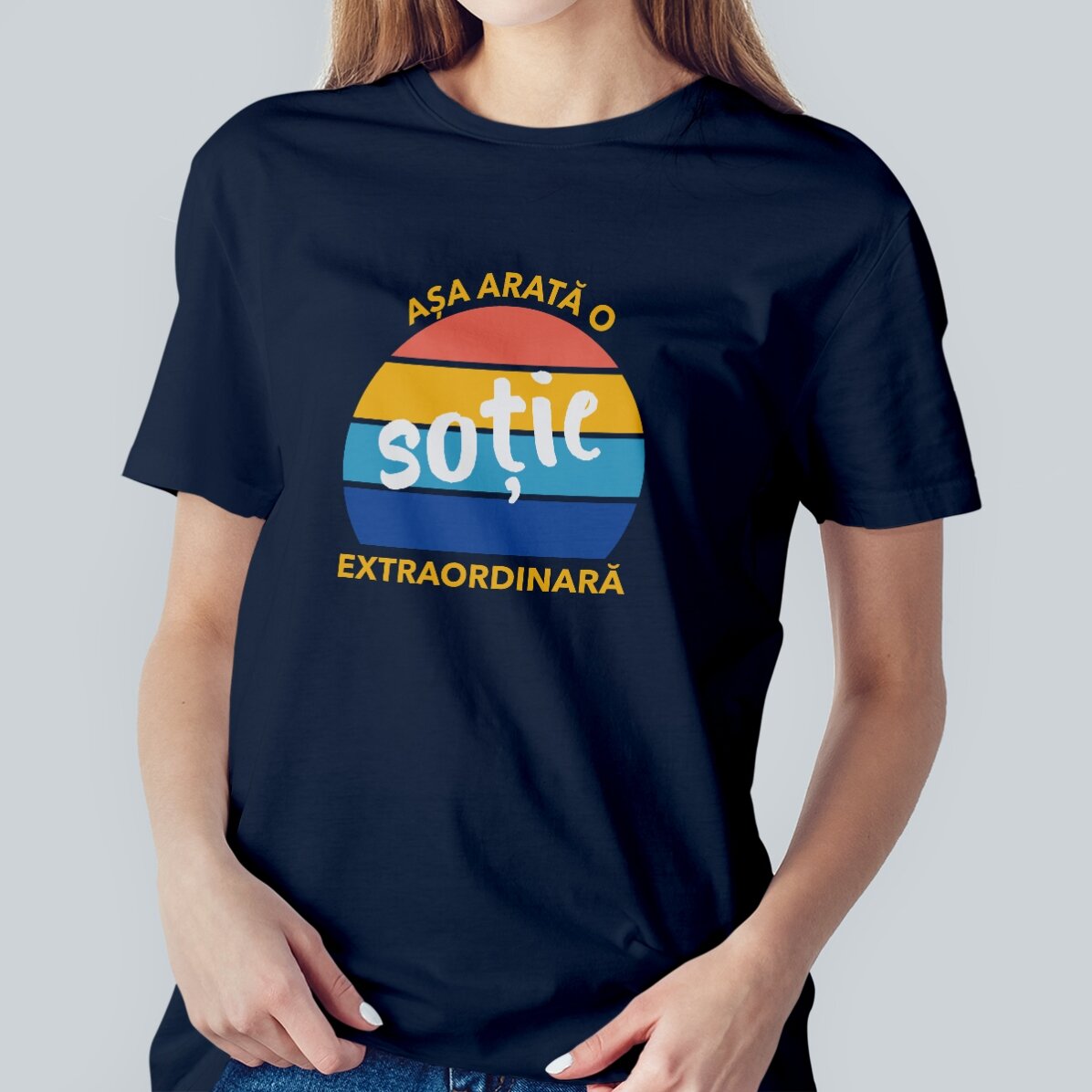 T-shirt en coton personnalisé avec un texte - Extraordinaire