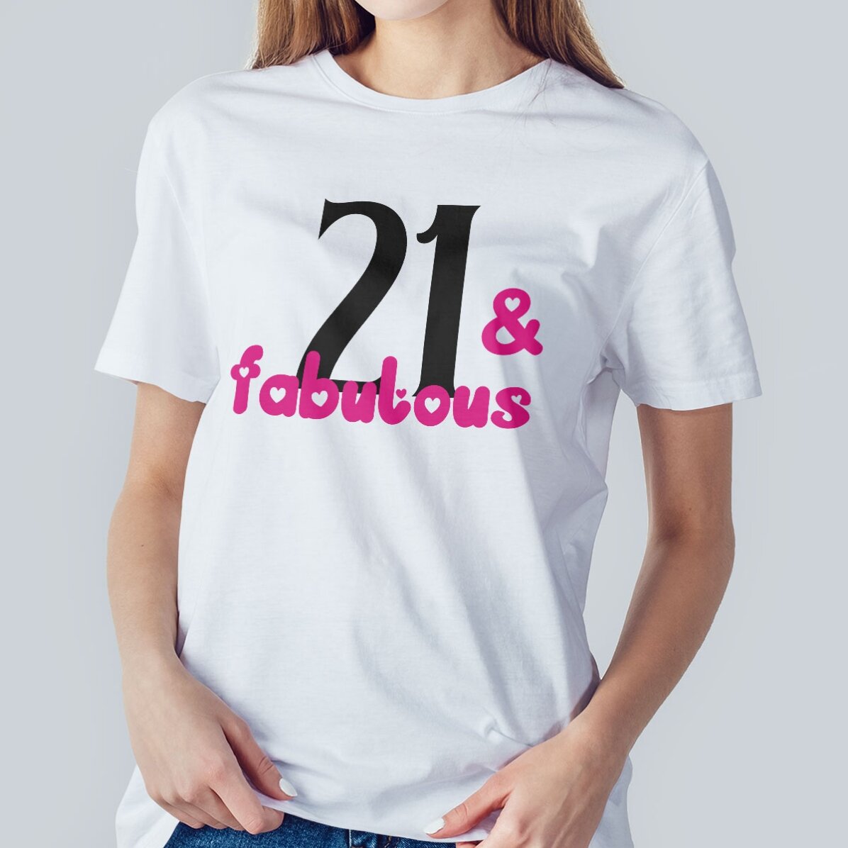 T-shirt en coton personnalisé avec un texte - Fabulous