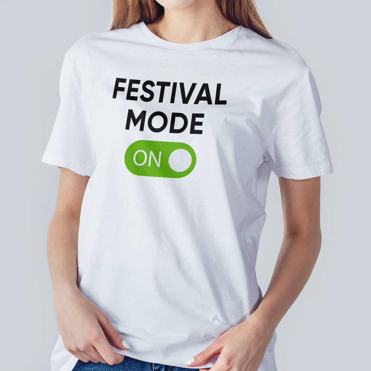 T-shirt en coton personnalisé avec un texte - Festival Mode