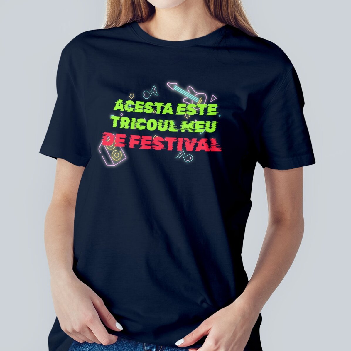 T-shirt en coton personnalisé avec un texte - T-shirt de festival