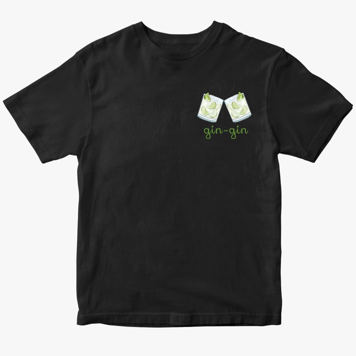 T-shirt en coton personnalisé avec un texte - Gin-gin