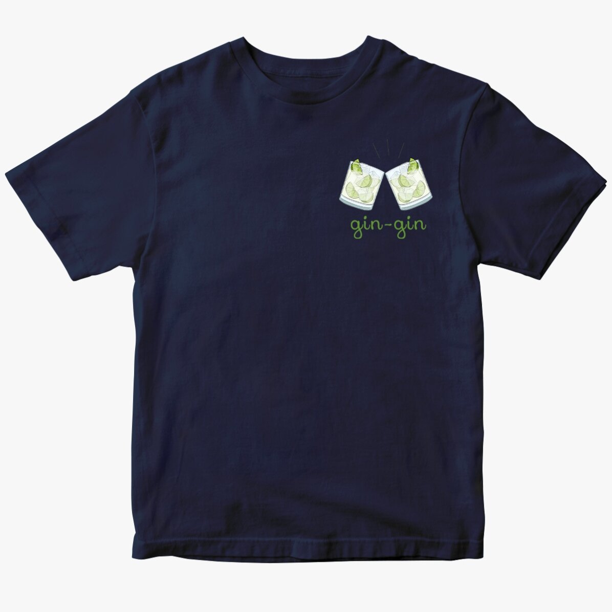 T-shirt en coton personnalisé avec un texte - Gin-gin