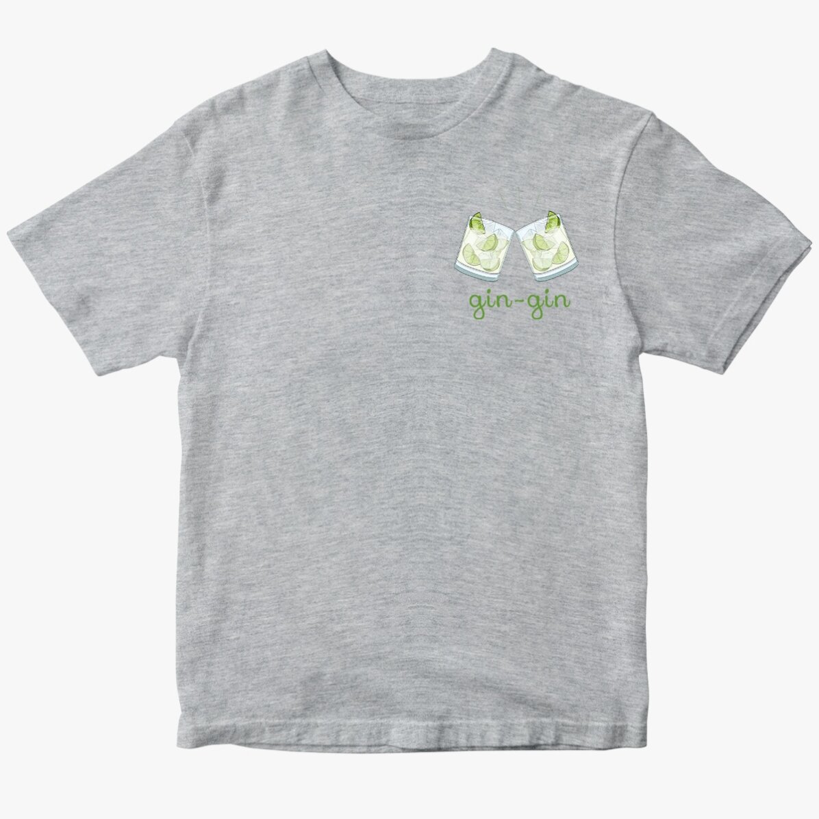 T-shirt en coton personnalisé avec un texte - Gin-gin