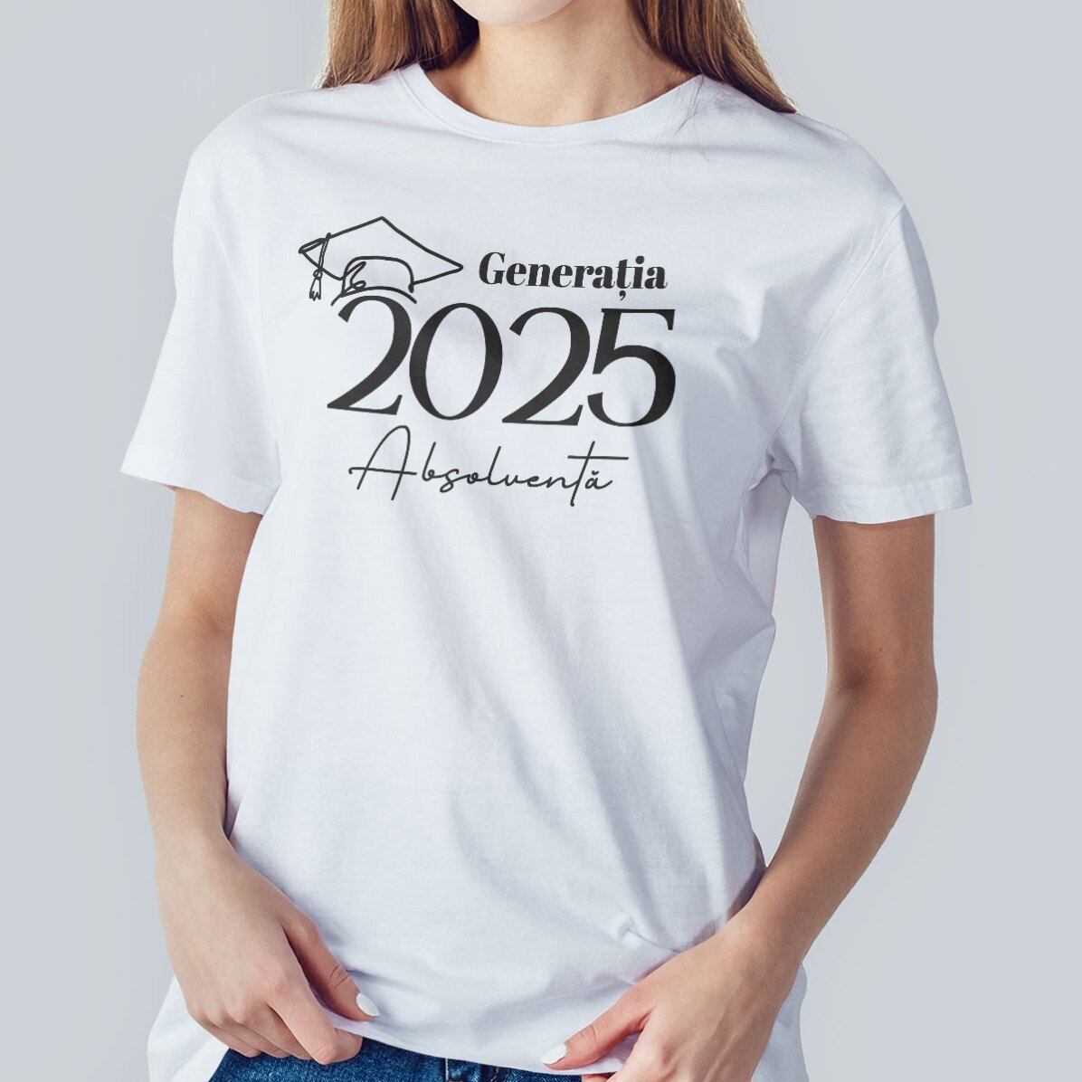 T-shirt en coton personnalisé avec un texte - Remise des diplômes