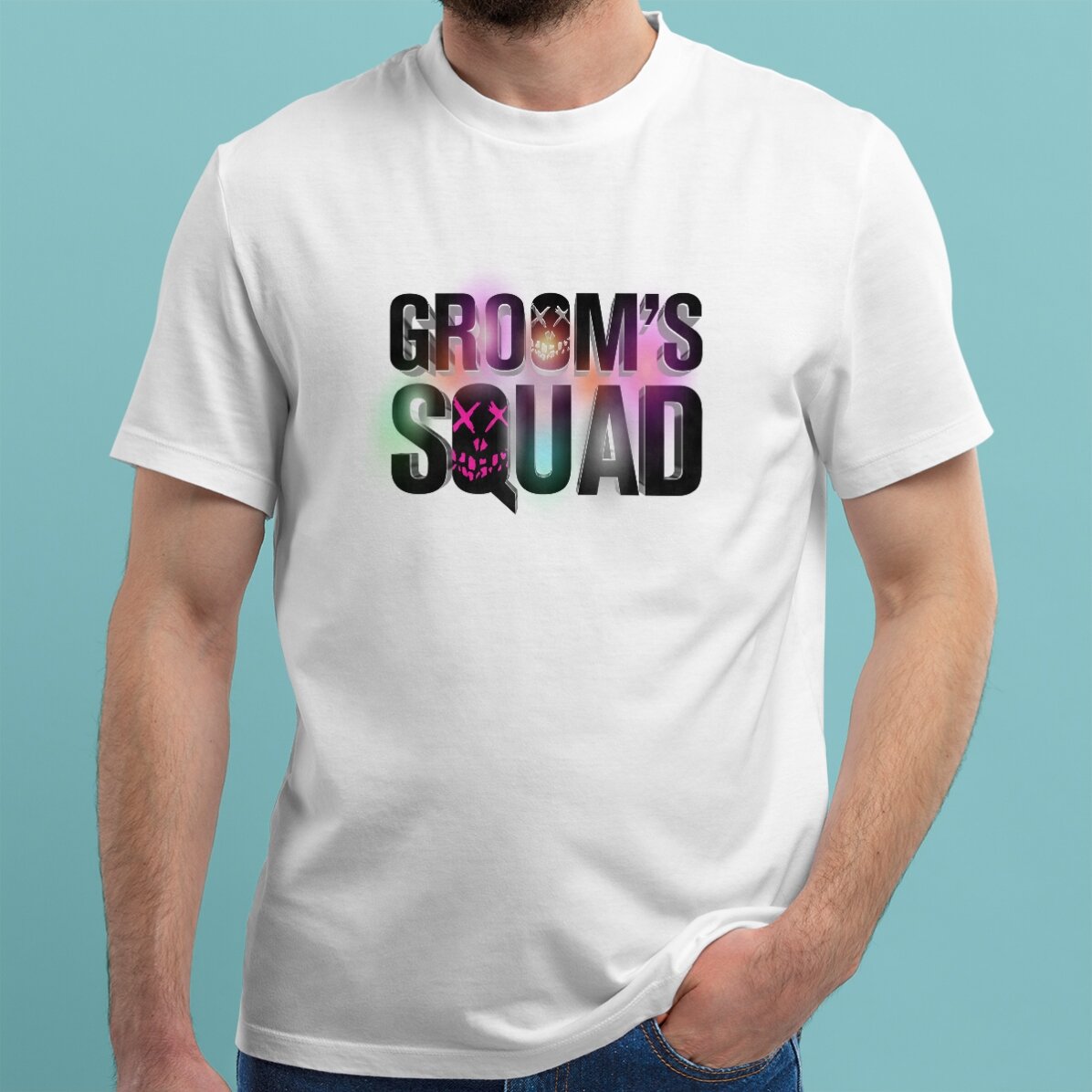 T-shirt en coton personnalisé avec inscription - « Groom