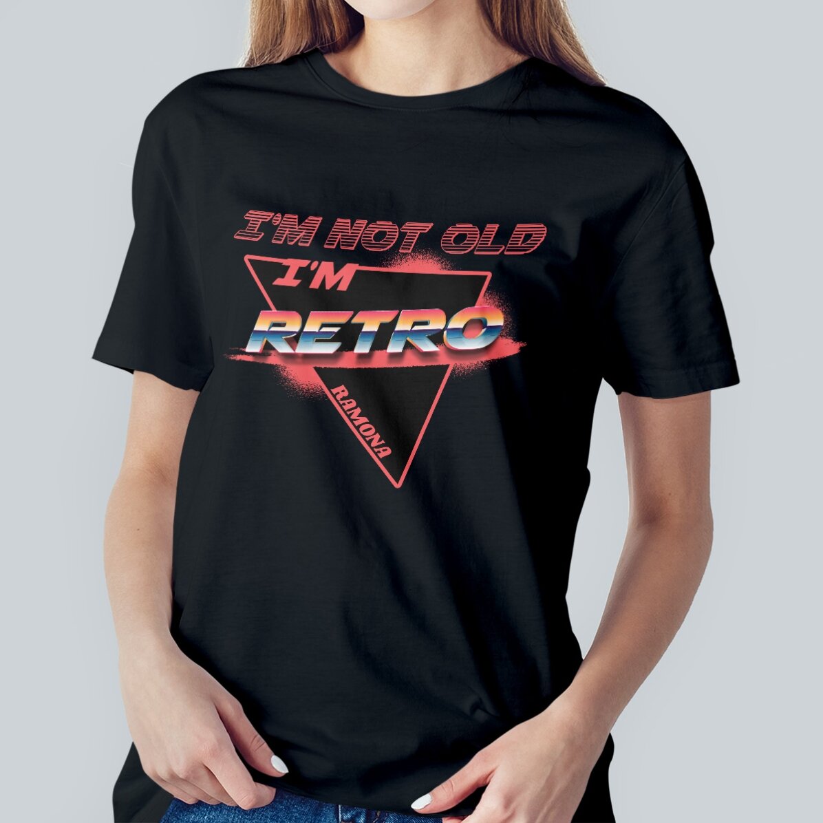 T-shirt en coton personnalisé avec le texte « I