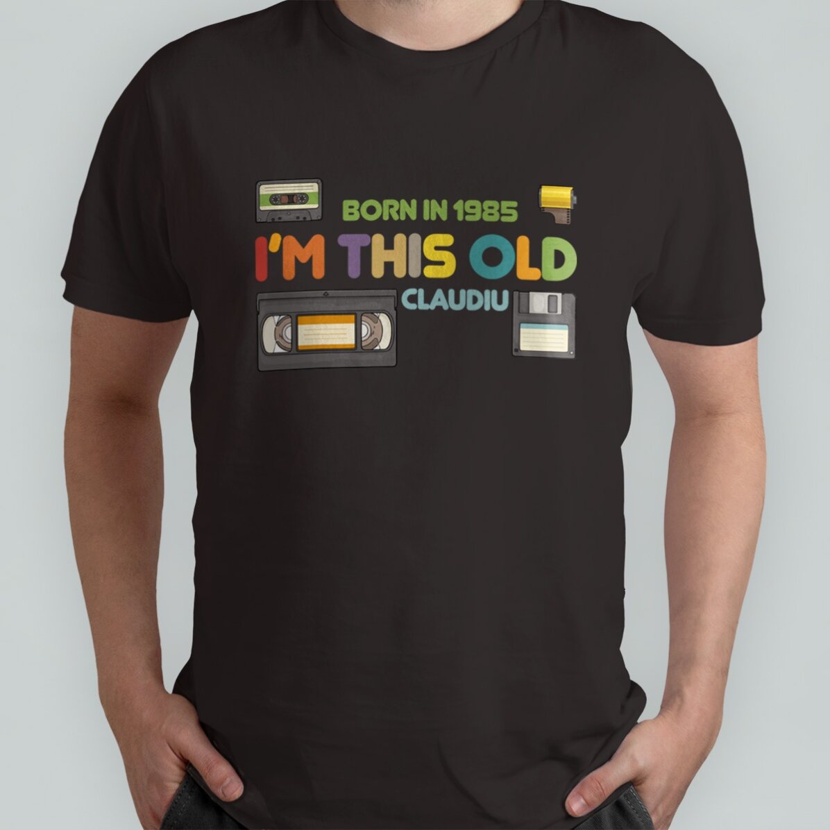 T-shirt en coton personnalisé avec le texte « I