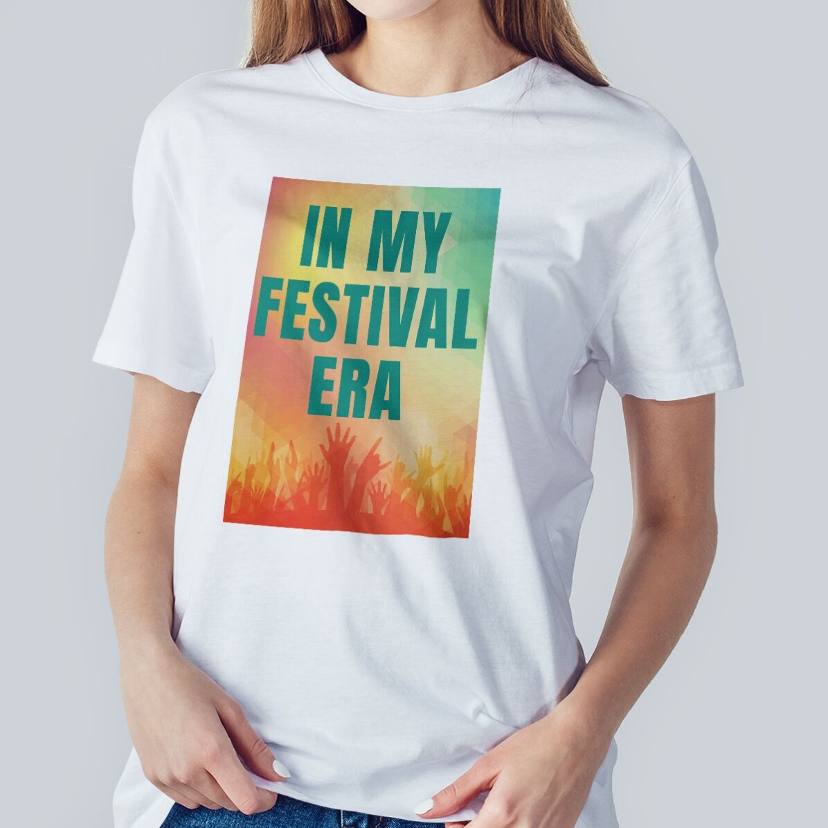 T-shirt en coton personnalisé avec un texte - In My Festival Era