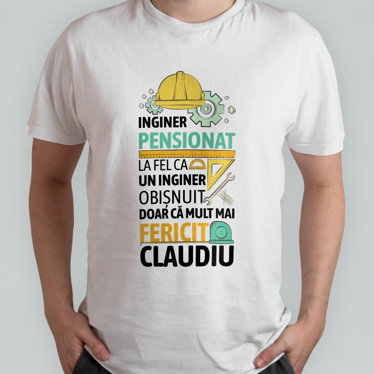 T-shirt en coton personnalisé avec inscription - Ingénieur à la retraite