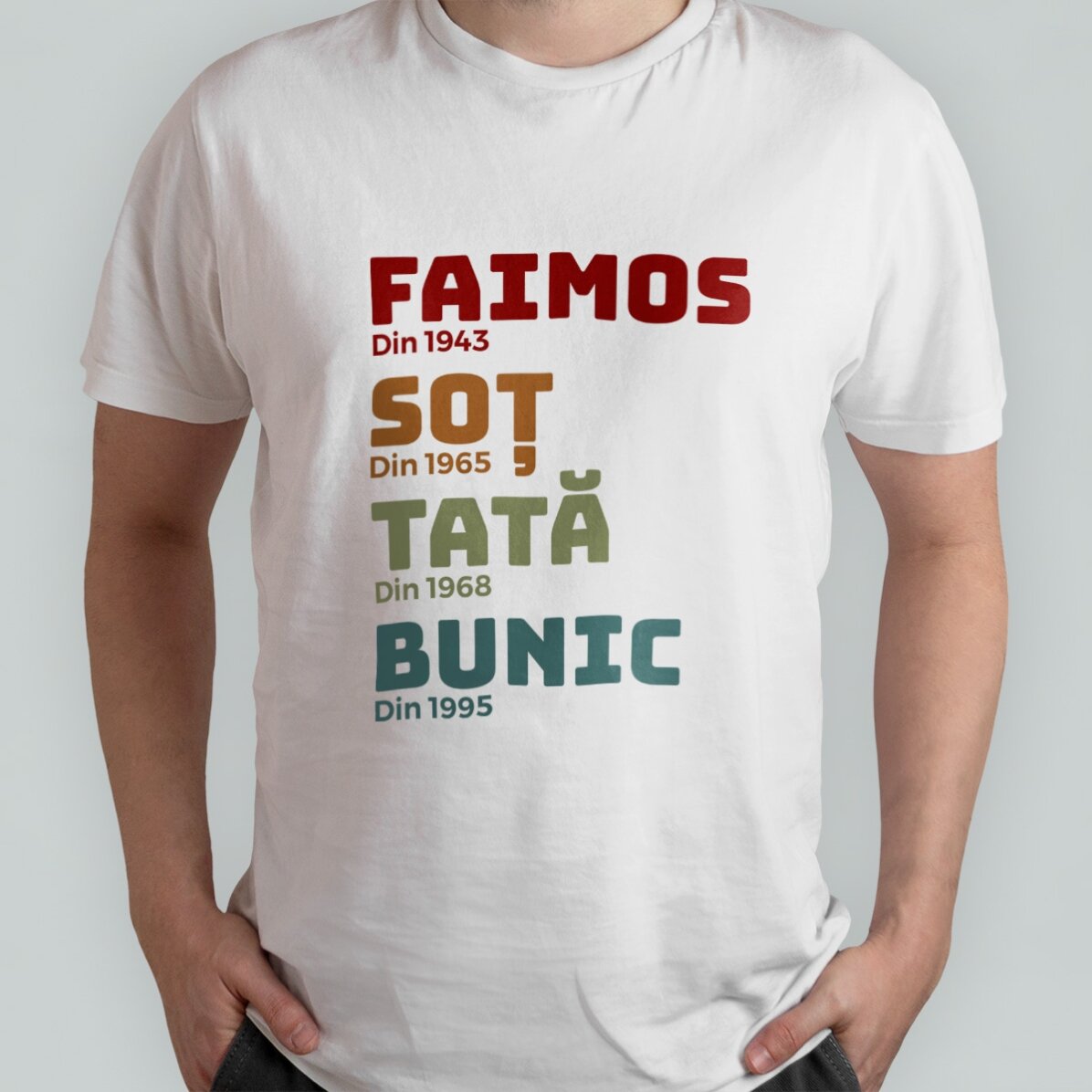 T-shirt en coton personnalisé avec un texte - L