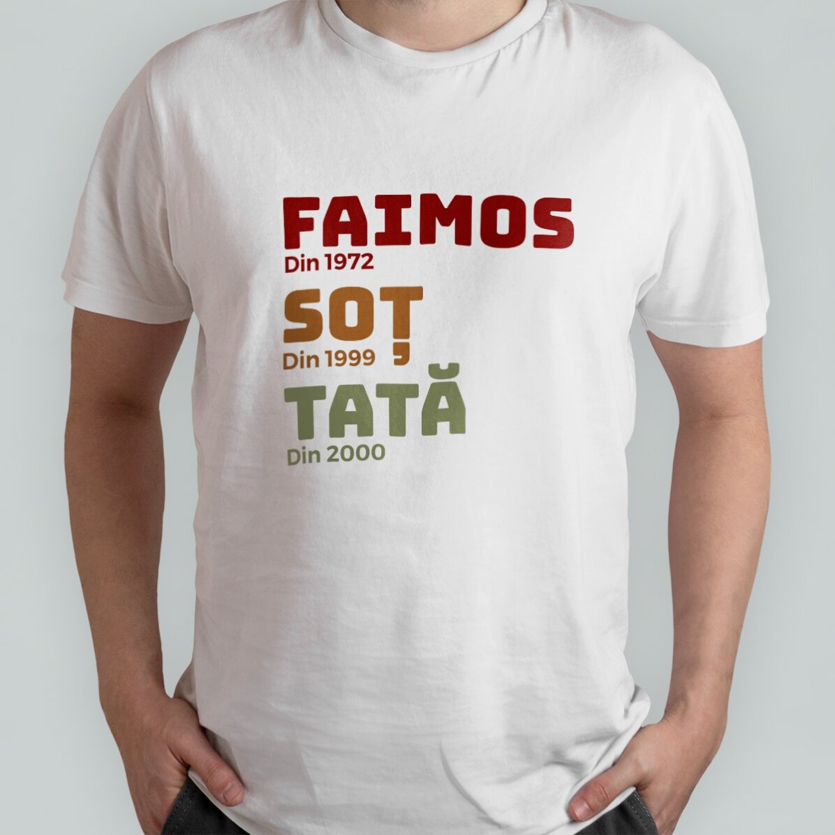 T-shirt en coton personnalisé avec un texte - L